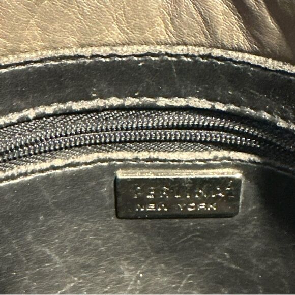 Perlina NY vintage crossbody gray buttery soft leather~ vintage - Picture 4 of 13